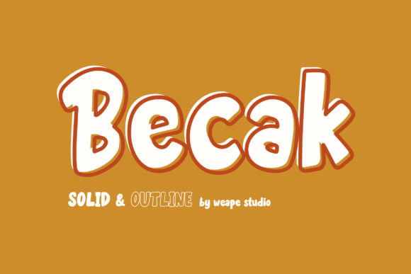 Becak Font: A Bold and Quirky Display Choice