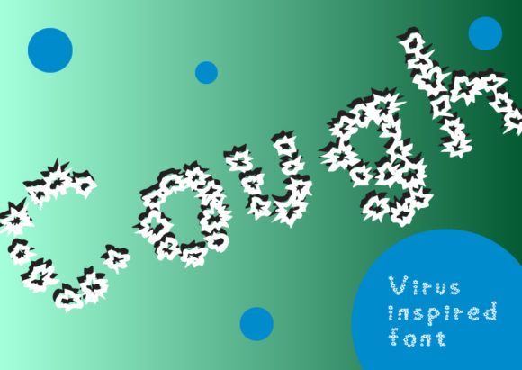 Cough: A Unique Display Font Inspired by Bacteria and Viruses