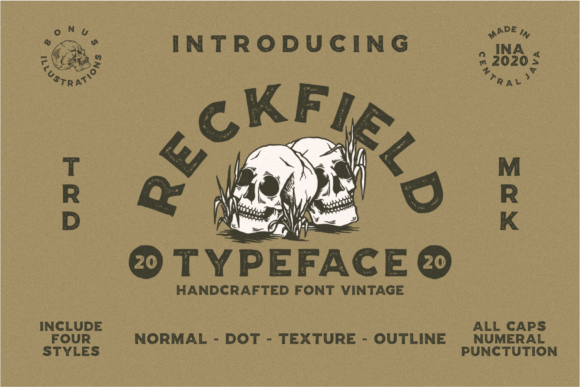 Reckfield Font for Nostalgic Design Projects