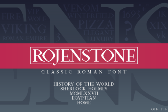 Rojenstone Font for Creative Projects
