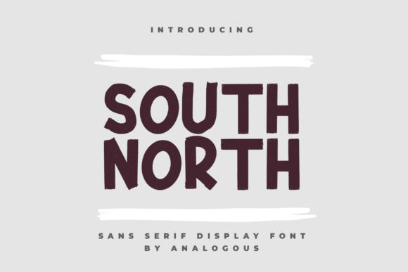 South North: A Bold and Simple Display Font for Creative Projects